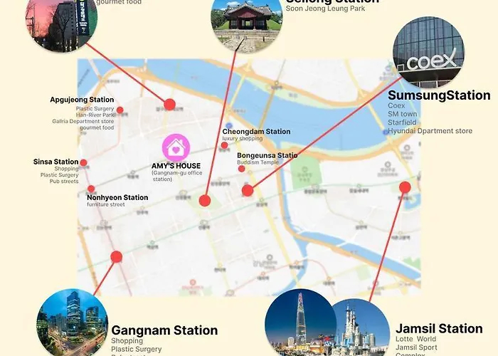 아파트 Modern Luxury In Gangnam With Cityview&wine
